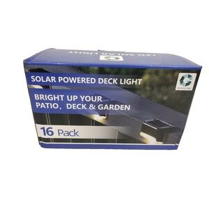 GIGALUMI Solar Step Lights Outdoor 16 Pack, Solar Powered Deck Lights Warm White